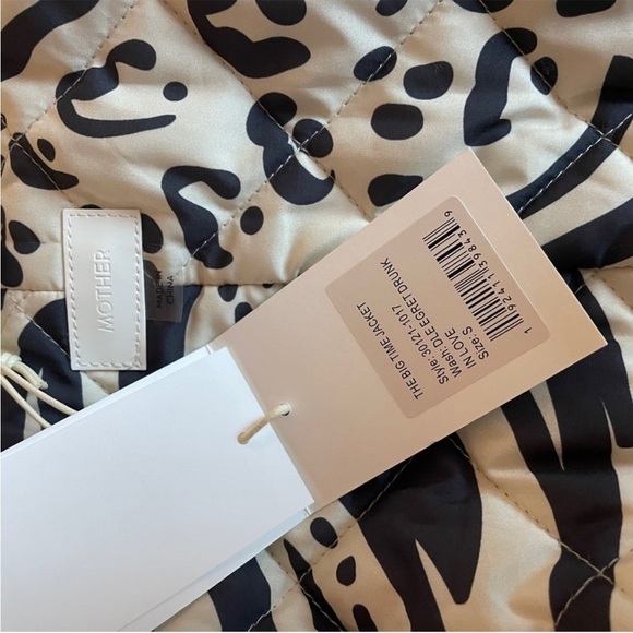 NEW! MOTHER- The Big Time Faux Leather Jacket in Drunk in Love Ivory Size Small - Picture 11 of 11